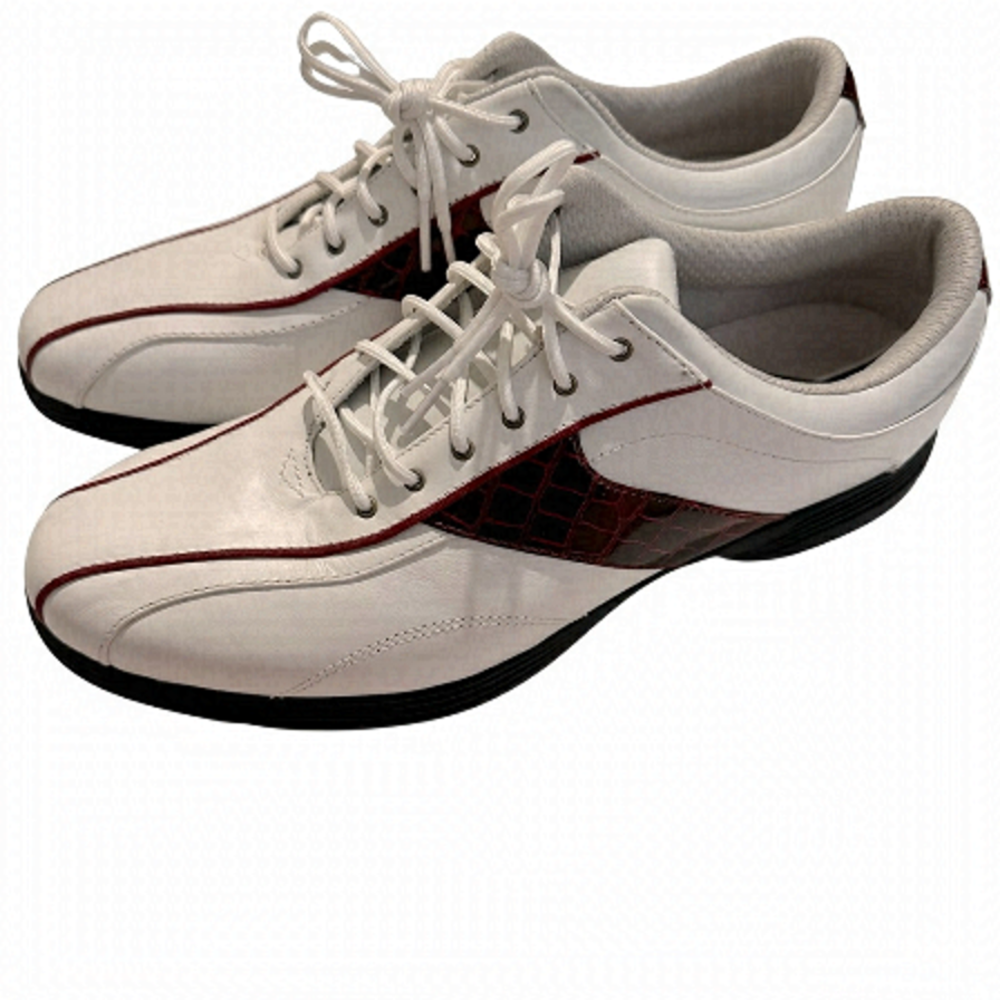 Callaway Women’s 10.5 White Candy Apple Red Savory Golf Shoes